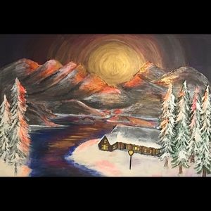 Very Large Sunset mural